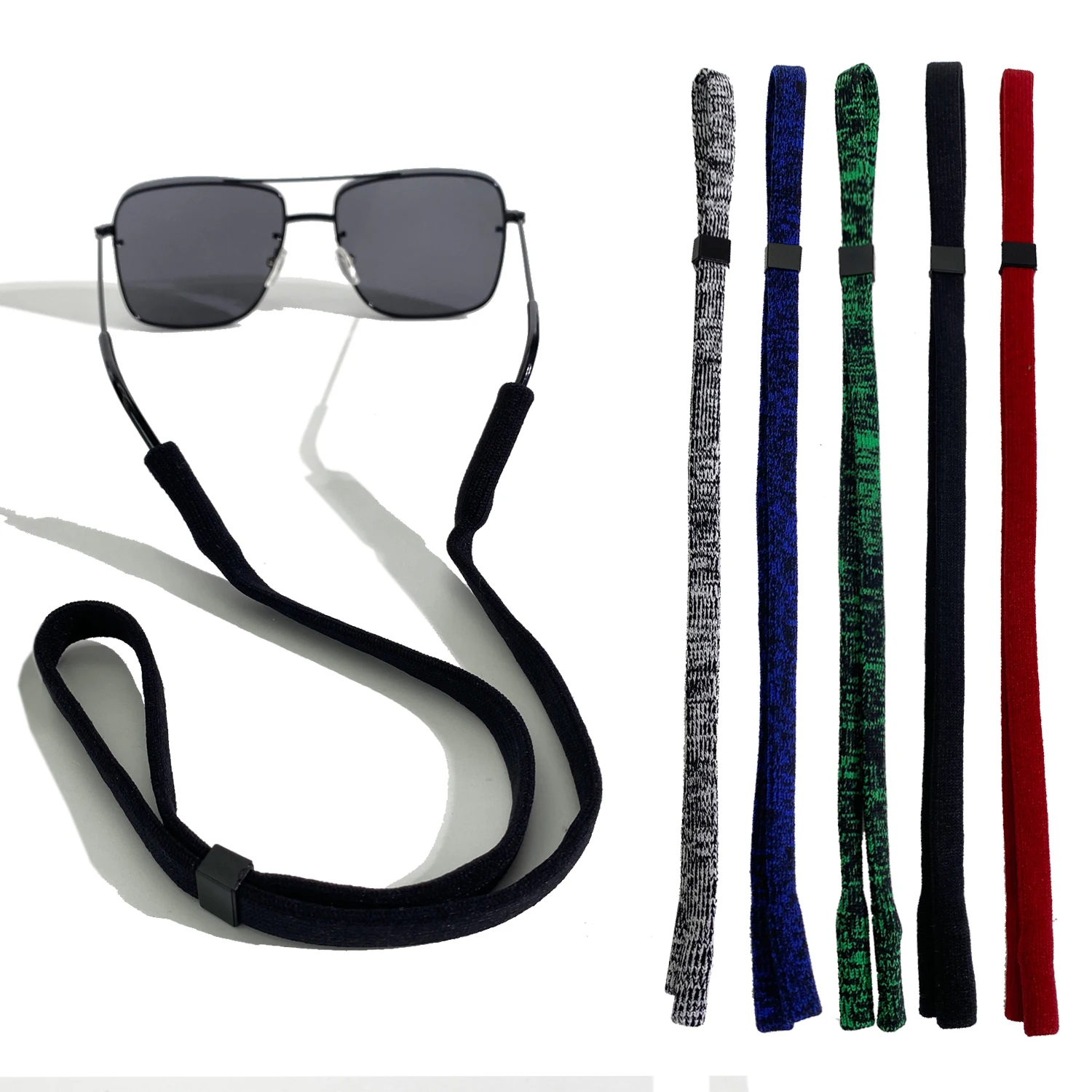 5-Pack Outdoor Sports Classic Practical Anti-Loss Eyeglass Rope Neck Hanging Non-Slip Elastic Eyewear Strap