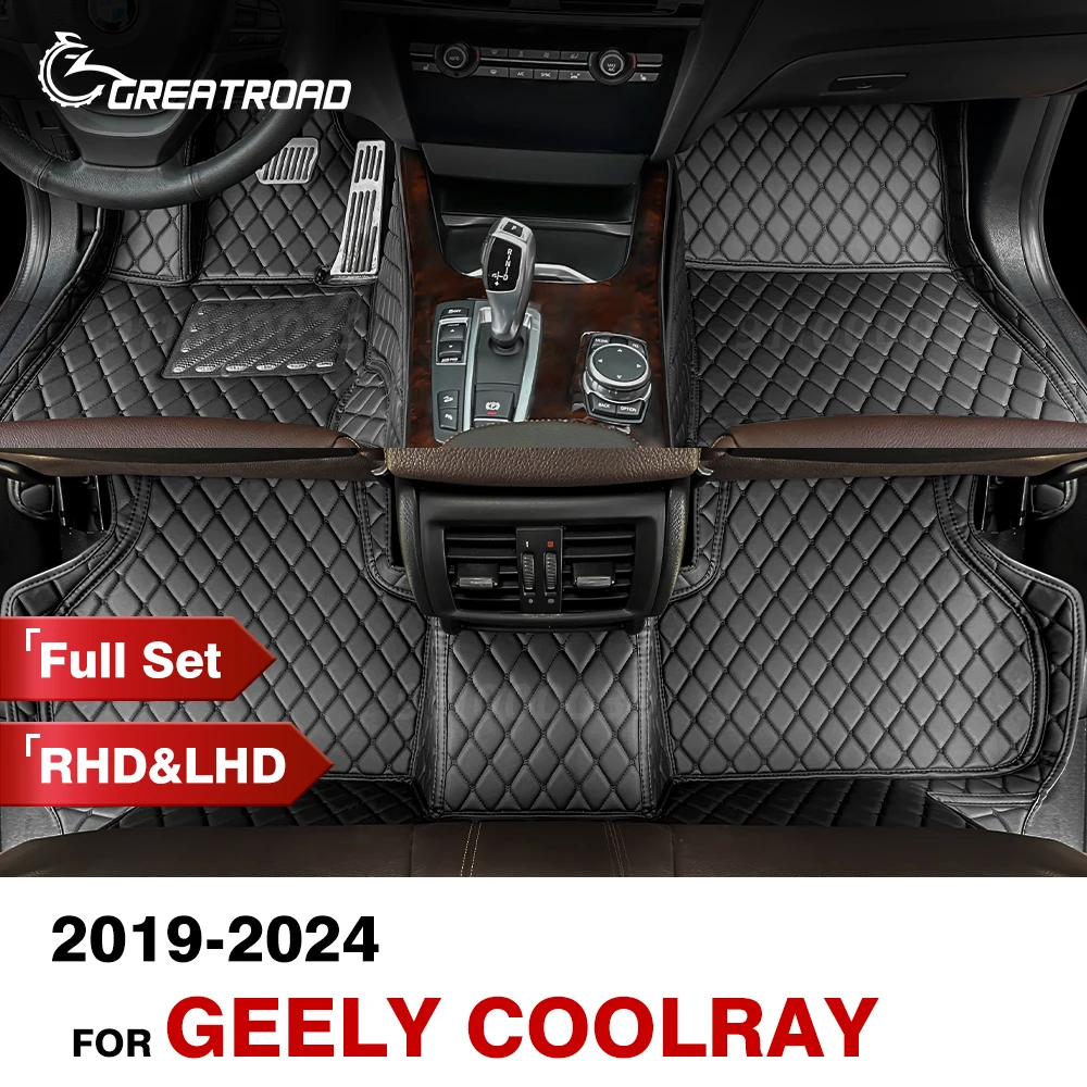 Car Floor Mats For Geely Coolray 2019 2020 2021 2022 2023 Custom Auto Foot Pads Automobile Carpet Cover Interior Accessories