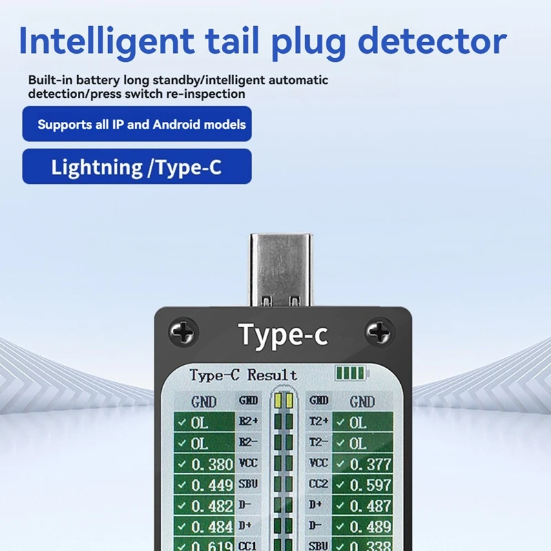 Usb Charging V68 Full Range Of Automatic Tail Plug Android Type-C/For Apple Interface Device Tail Plug Detection Tool