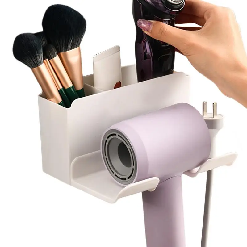 Hair Tool Organizer Hair Straighteners Organizer Wall Mount Adhesive Hair Straighteners Curling Iron Holder For Makeup