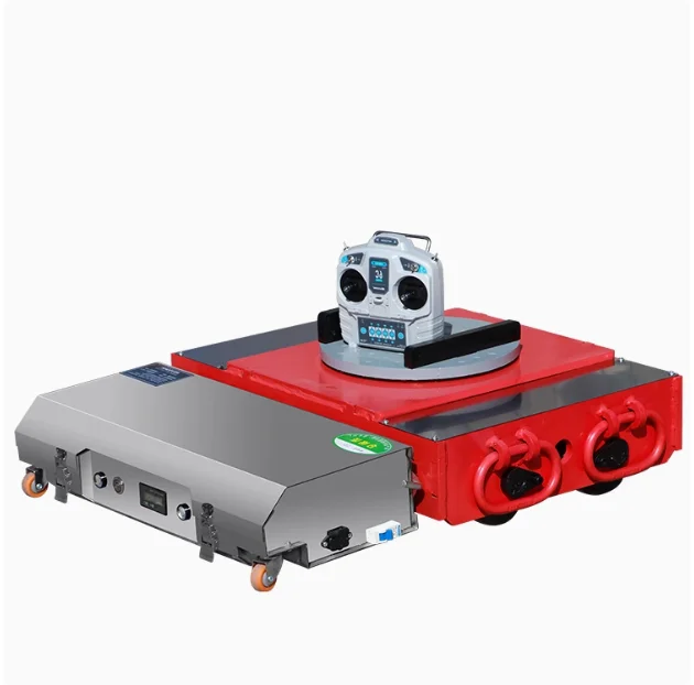 10-50T Mini AGV Electric Remote Control Material Handling Vehicle Mechanical Swivel Casters Ground Tank Transfer Equipment