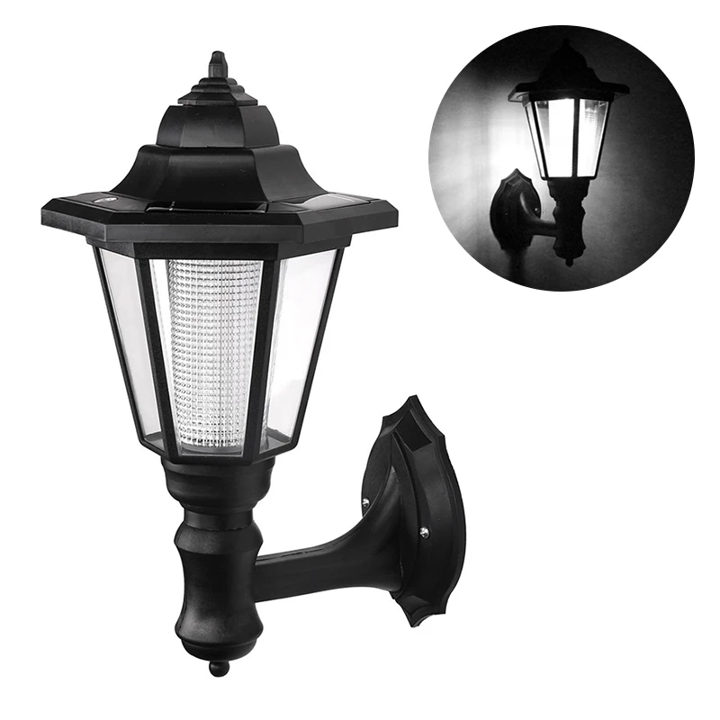 Retro zonne-wandlampen, zeshoekige buitenlamp, IP65 waterdicht heklicht, LED-landschapsverlichting, voor binnenplaats, tuin, decor