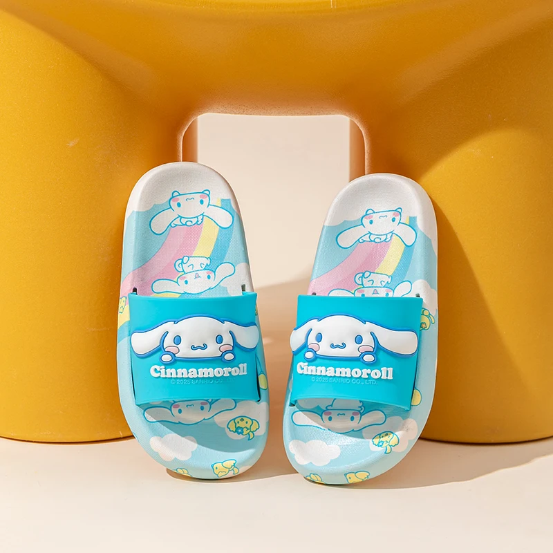 

SANRIO Cinnamoroll Cartoon Slippers Girls And Boys Indoor Non-slip Slide Shoes Outdoor Sandals For Children Soft Comfortable