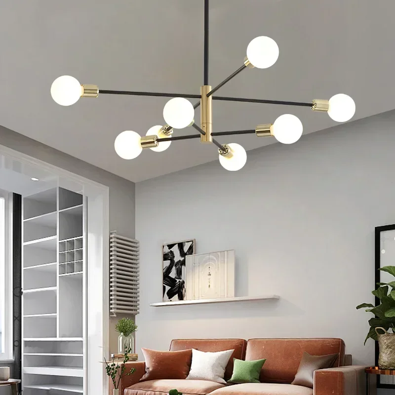 Nordic Design Pendant Light Simple LED Spider Light Chandelier Creative Personalized Bedroom Ceiling Lamps for Living Room