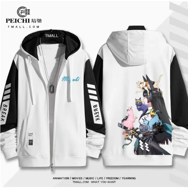 

2025iyi аниме Zenless Zone Zero Hoshimi Miyabi толстовка с капюшоном косплей осень зима мужское женское пальто свободная куртка топы