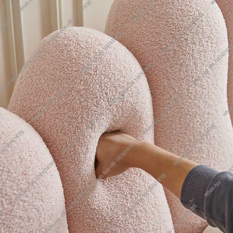 حقيبة وردية ناعمة سرير مفرد بسيط وحديث سرير الأميرة صوف الضأن بقعة فتاة سرير مزدوج قماش خفيف مصمم فاخر #4