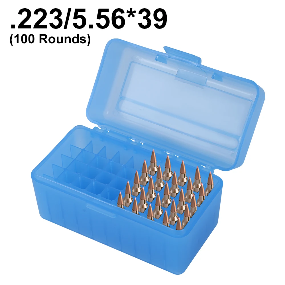 50/100 جولات صندوق رصاصة تكتيكي 9 مللي متر.223.38 مسدس الذخيرة حمل صندوق تخزين الوجه العلوي الرصاص الصلبة ملحقات الصيد #4