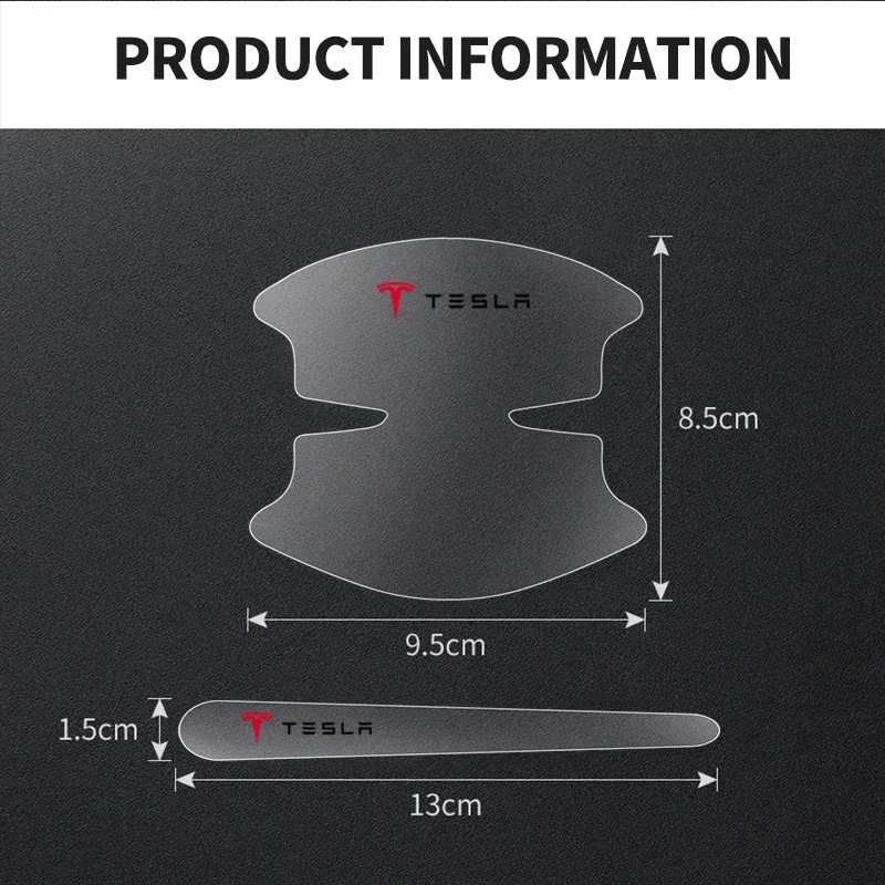 Car Anti-scratch Sticker Door Handle Bowl Protection Film For Tesla Model 3 2021 S X Y Style Roadster Invader Coil Mod WYE K80