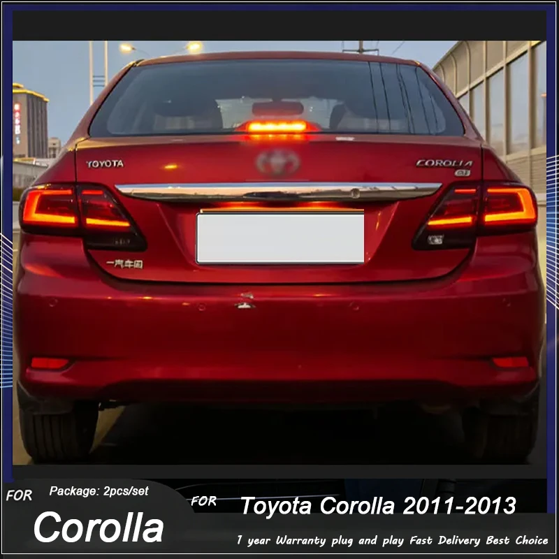 

LED Tail Lights for Toyota Corolla 2011-2013 Rear DRL Fog Brake Turn Signal Reversing Car Lighting Accessories