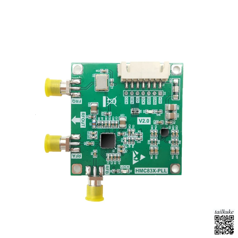 HMC830 Broadband Phase-locked Loop Frequency Source Module 25M-3G RF Signal Source Low Noise LDO