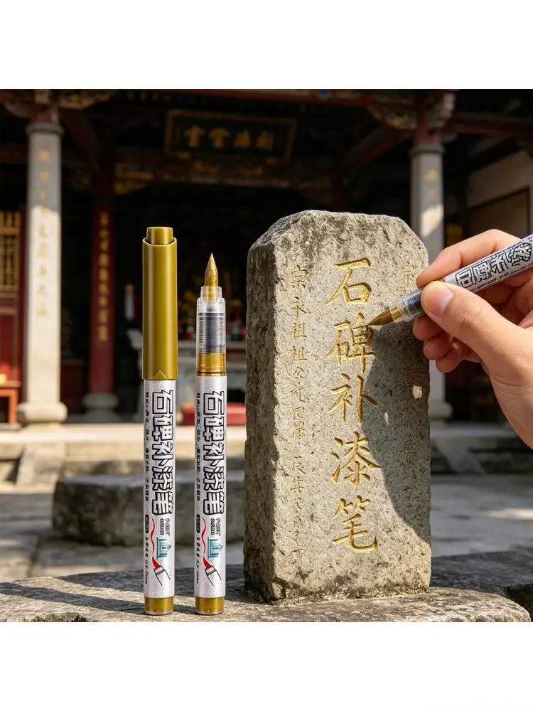 Colorful Tombstone Marker Pen Stone Touch Up Pen For Restoring Grave Inscription
