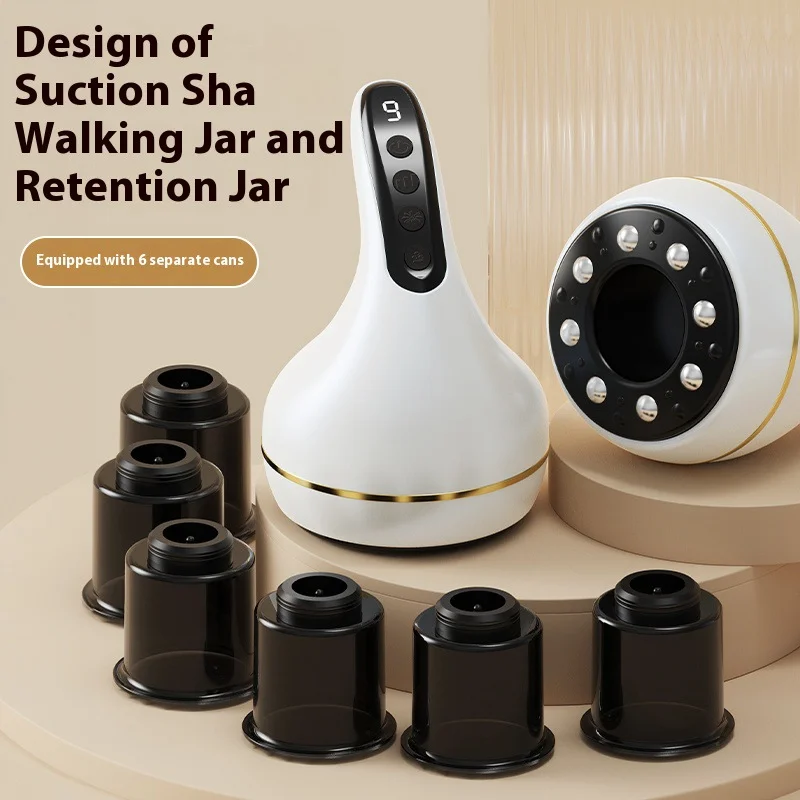 

New Portable Handheld Neck Shoulder Massager Hot Compress Electric Cupping Massager