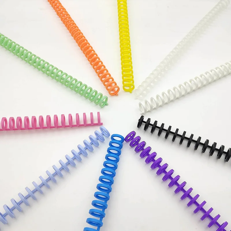 30 Holes Loose-leaf Plastic Binding Ring 13mm Spring Spiral Rings Binder Strip For A4 Paper Notebook Stationery Office Supplies