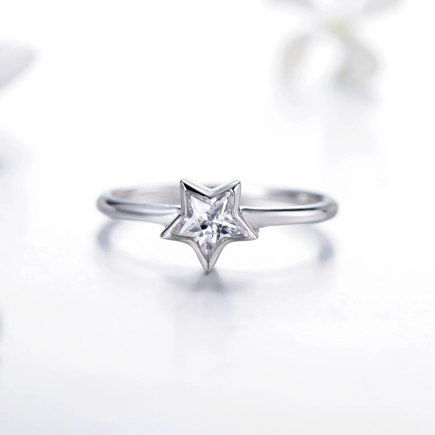 Modian 2026 NEW Cubic Zirconia  Jewelry Authentic 925 Sterling Silver Star Ring Fashion Simple Rings For Women Elegant Gift