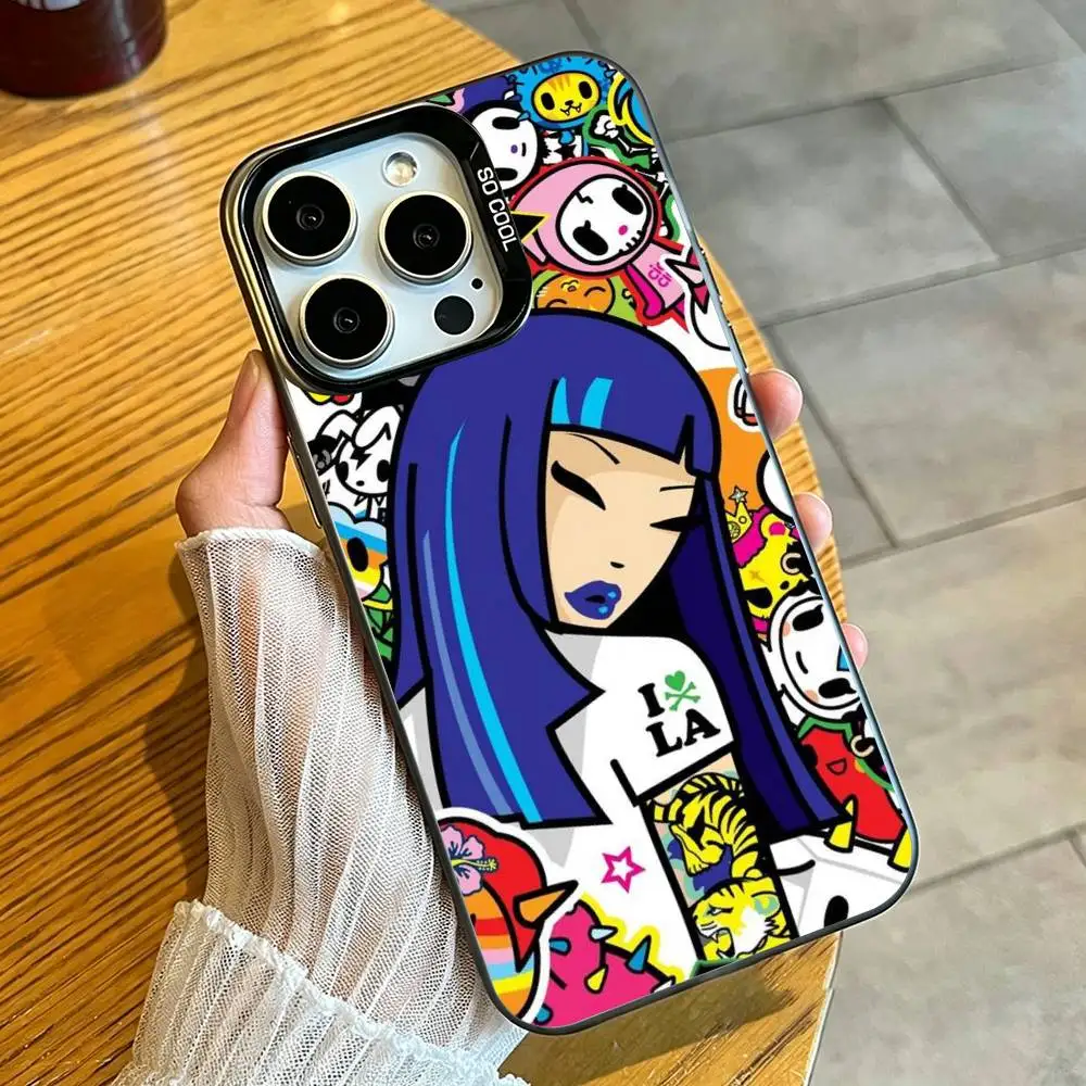 Japan Fashion Cartoon Tokidokis  Phone Case For iPhone 17,16,15,14,13,12,11 Plus,Pro Max,XS,Purple Silver Phone case Funda Cover view 2