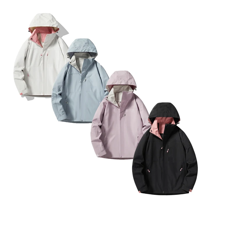 

Women's Spring Autumn Outdoor Windproof Waterproof Jacket Thin Trend Loose Breathable Mountaineering Suit Jacket For Women