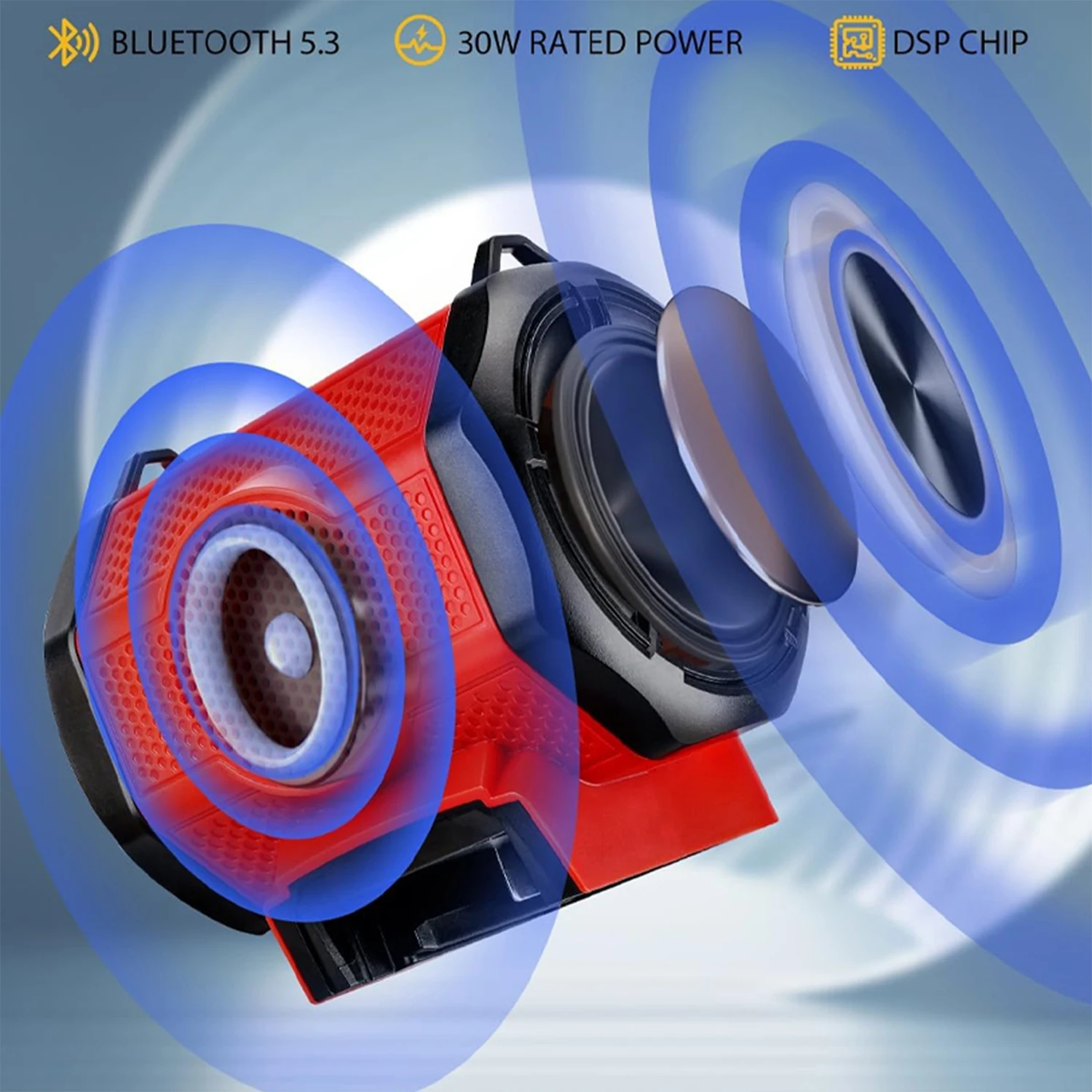 NEW Bluetooth Speaker For Milwaukee/Makita/Dewalt/Bosch 18V 20V Battery With USB Type-C Port Charge Player Loudspeaker