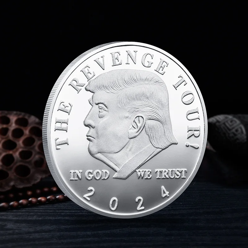 Creative President Donald Trump Silver Gold Plated EAGLE Commemorative Coin Donald J Trump Of US President THE REVENGE TOUR Coin