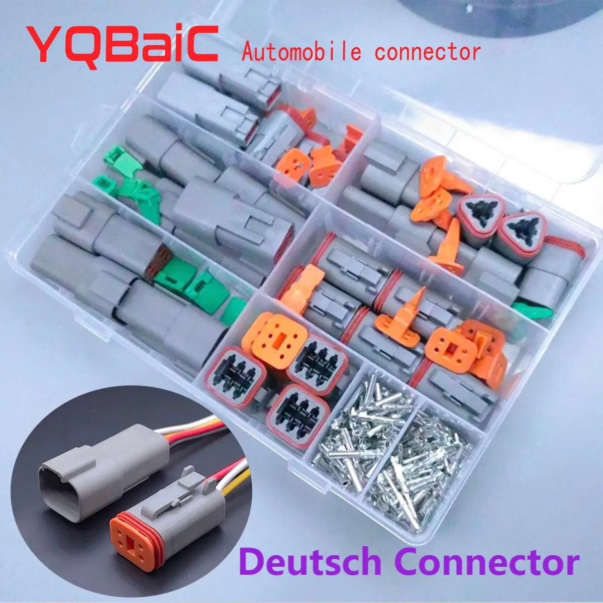 185PCS DT Connector 2/3/4/6/8/12 1.5 MM Waterproof Automotive Wire Deutsch Connector German kit Male And Female Plug And Socket