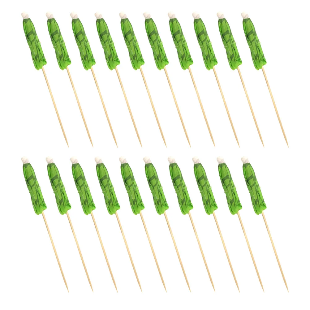 

20 Pcs Fruit Stick Party Picks Decorative for Cocktail Dessert Snack Sticks Appetizer Decorations Drinks Umbrella Designed Food