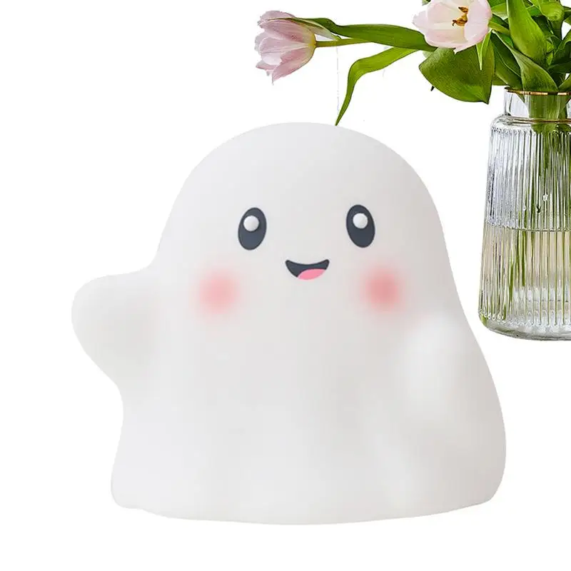 

Silicone Night Light Patting Night Lamp Cute LED Light USB Charging Halloween Nightlight Silicone Night Lamp Light Up Ghost Part