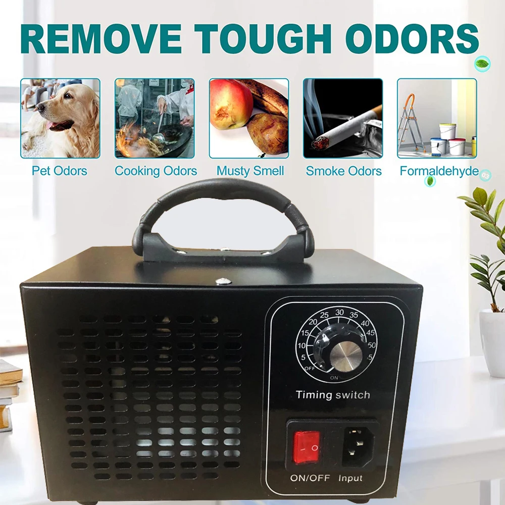 مولد الأوزون 60,000 ملغ مزيل الروائح الكريهة لتنقية الهواء الصناعية O3