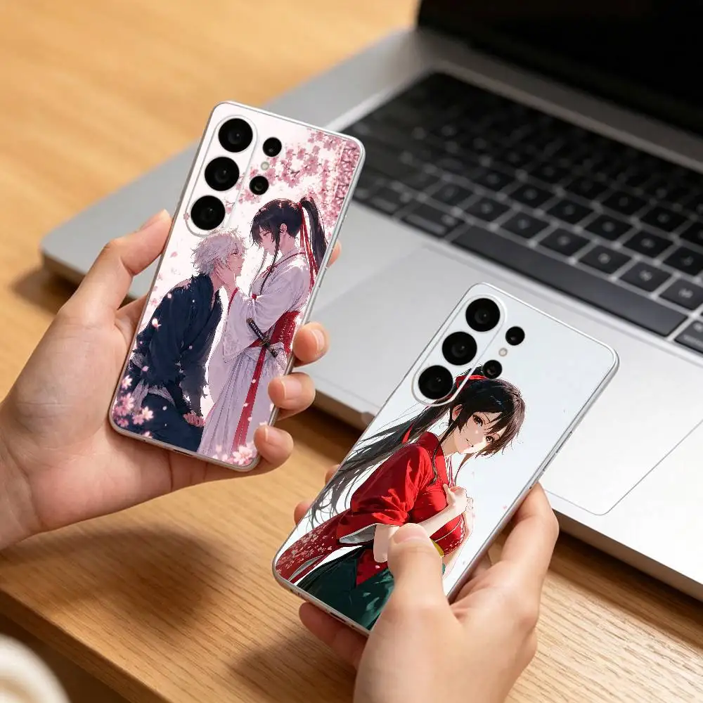 Yamada Asaemon S-Sagiri and Gabimaru Clear Hard Phone Case For Samsung S25,24,23,22,21,10,9,Ultra,Plus,Lite Transparent Cover