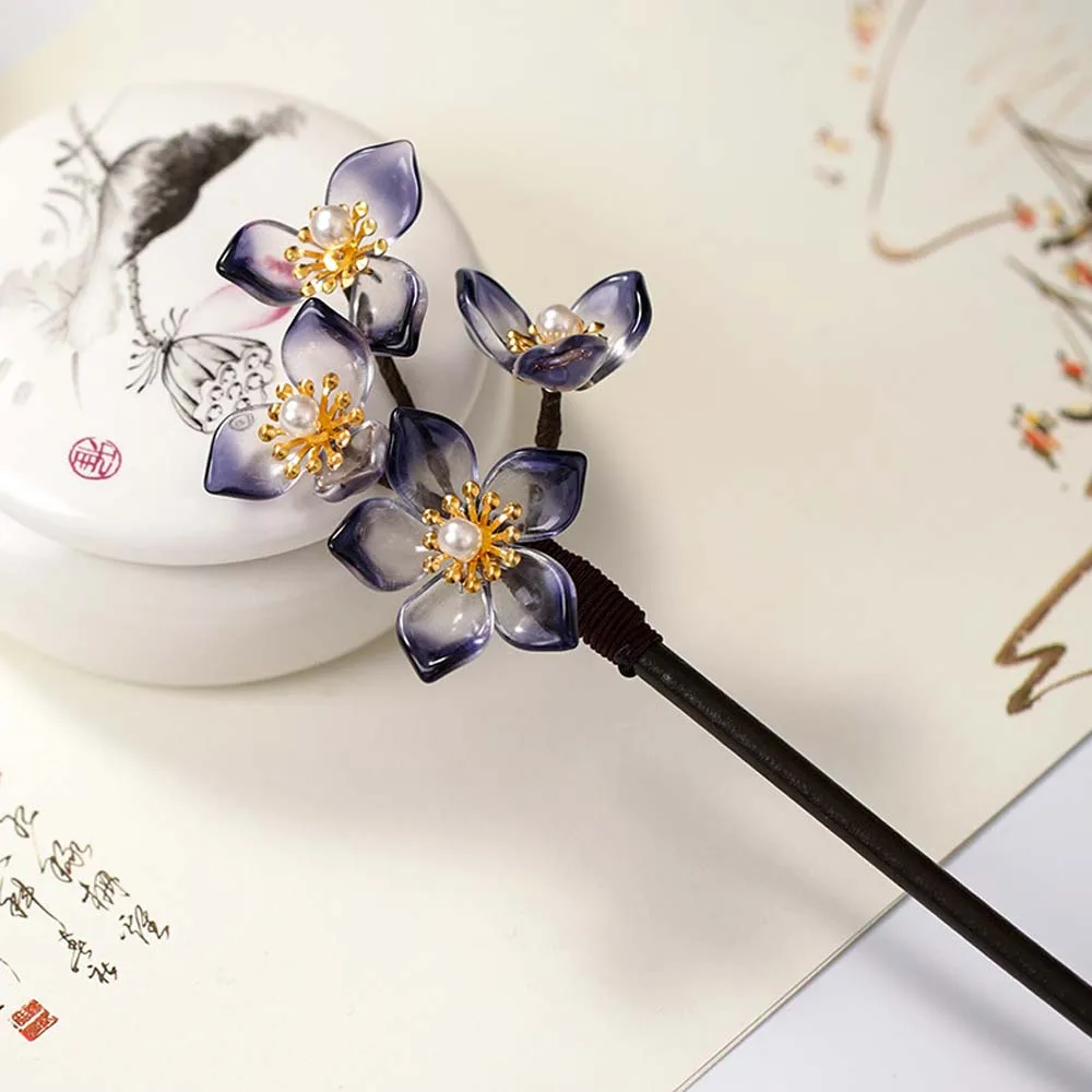 

Hair Making Hair Accessories Wooden Flowers Tassel Chinese Feminine Hair Chopsticks Hanfu Hairpin Hair fork Hair Stick