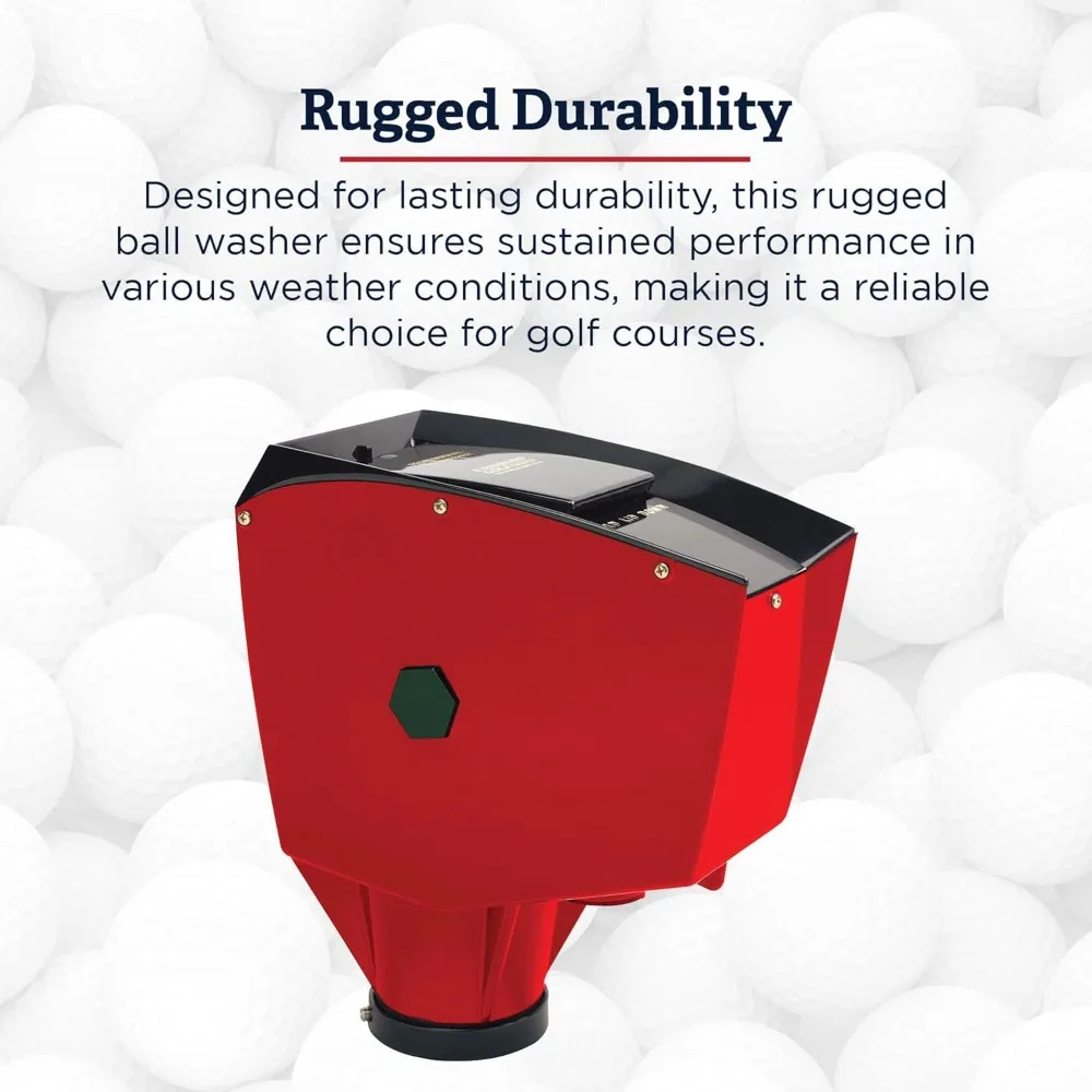 Classic Ball Washer - 4 Ball Capacity Golf Ball Cleaner | Improved Brush Design, Available in 7 Colors