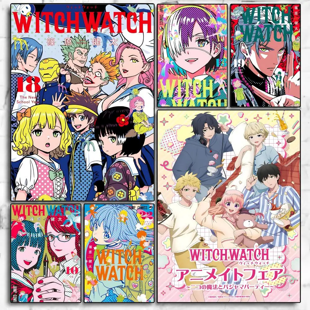Anime Witch Watch Poster Poster Room Wall Art Decor Waterproof Stickers For Home Bar Bedroom Decoration