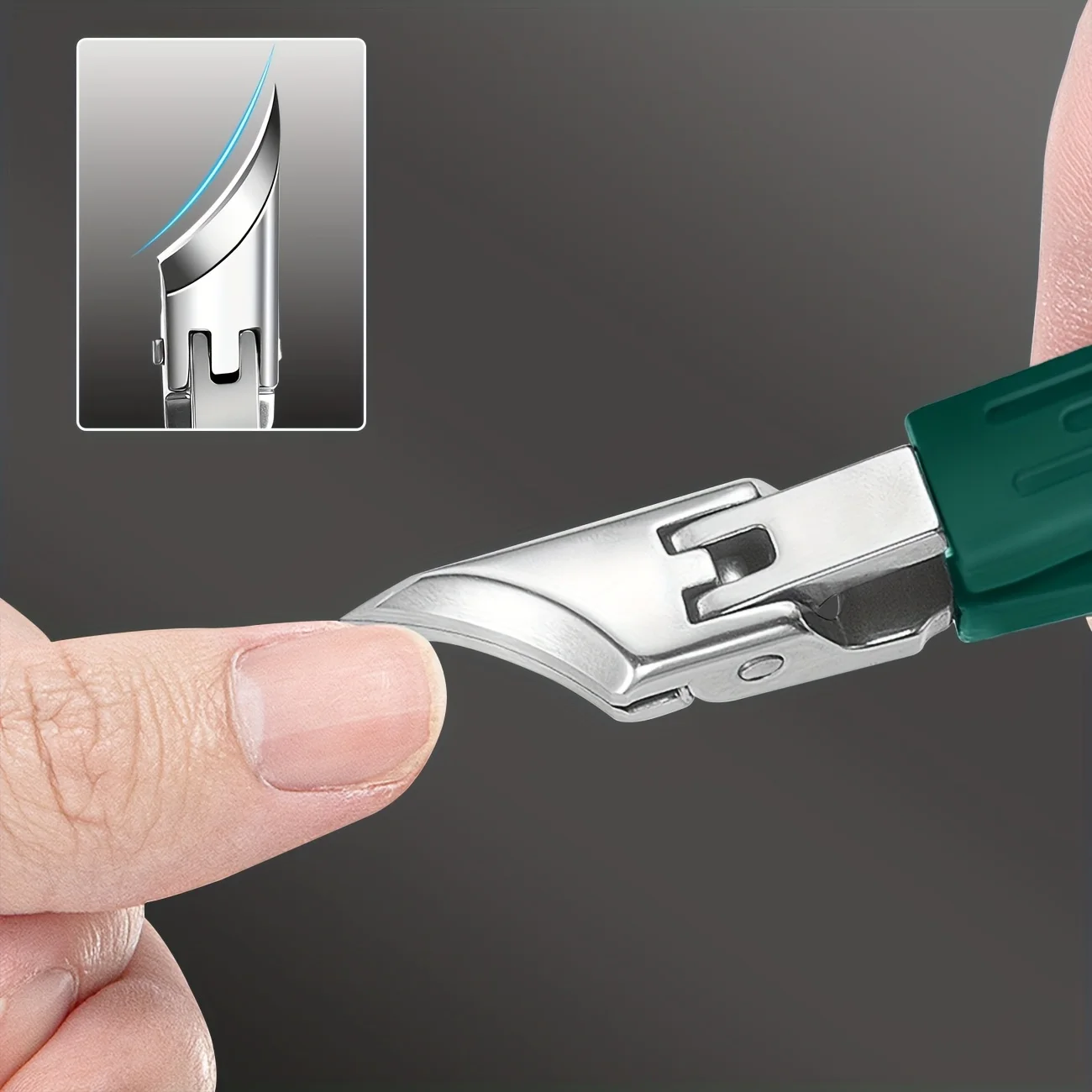 1pc For thick nails and ingrown nails - high-precision trimmer, equipped with a safe soft grip and 25-degree beveled blades