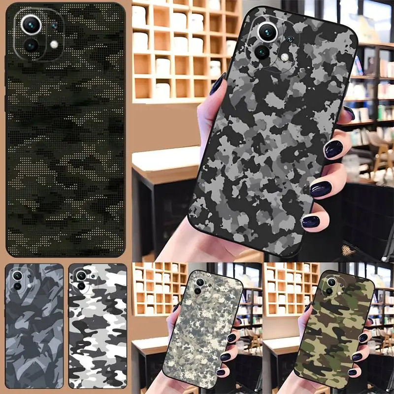 Military Army Camouflage Phone Case Funda For Redmi Note 11 11E 10 9 8 7 Pro 10T 8A 9S 8T 7A 9A Plus Macia Shockproof Back Cover