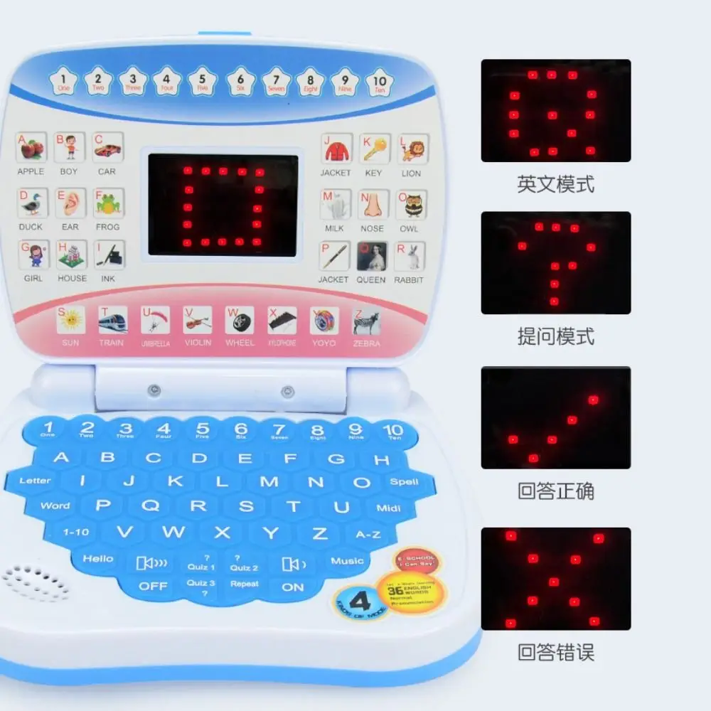 Elektronische leermachine Educatief Engels Taal leren Kind Laptop Computer Mini met muis Laptop Cadeau