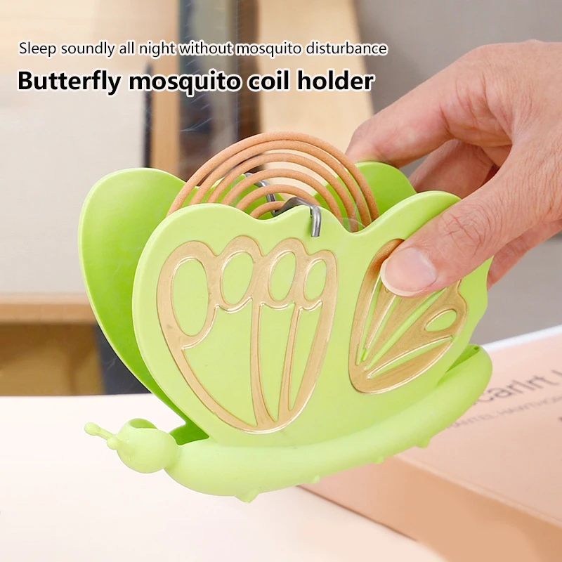 Butterfly Design Mosquito Coil Holder Incense Holders Coil Incense Burner Frame Modern Repellent Incense Rack For Household