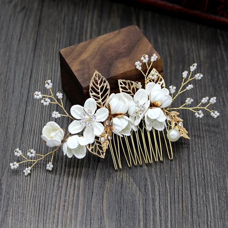 Bridal Hair Jewelry Hair Comb Lightweight Luxurious Beauty Smooth Headwear for Gown Dress Hairstyle Making Tool