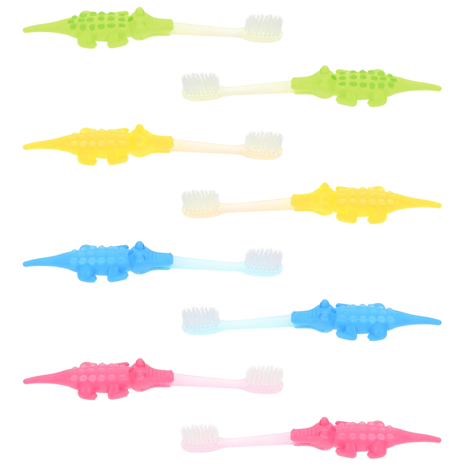 

8Pcs Children Toothbrushes Lovely Cartoon Design Soft Bristles Ergonomic Handle for Toddlers Age 2-4 Portable Washable Oral Care