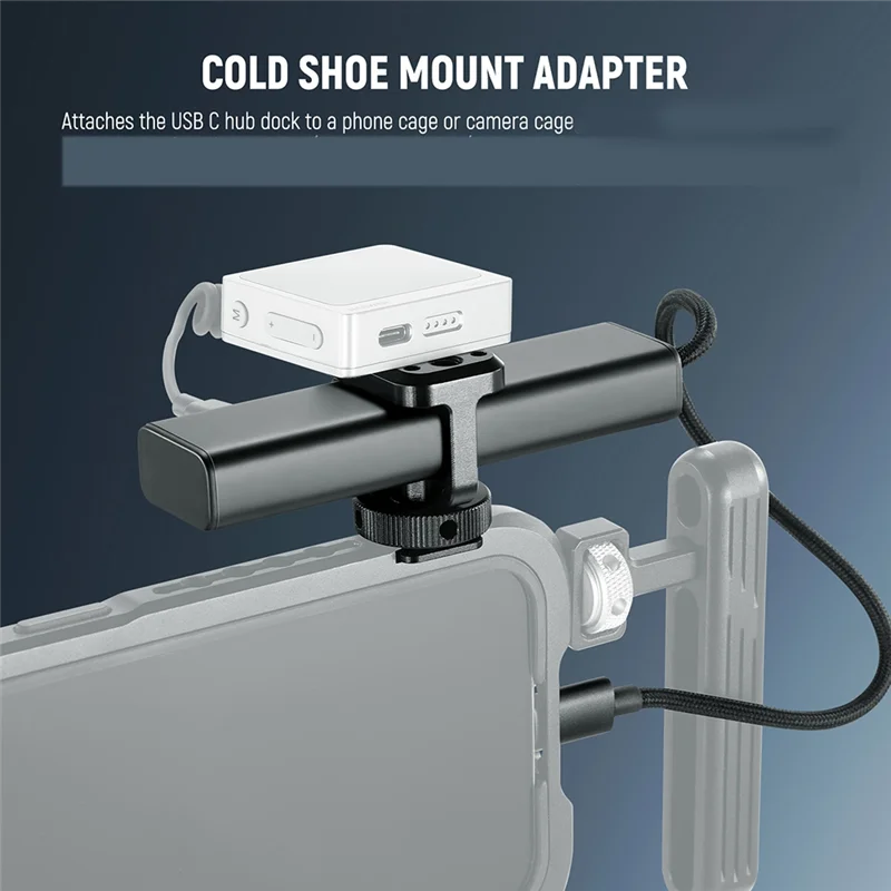 A46U USB C Hub Dock With Cold Shoe Adapter 4 In 1 Multiport Adapter Dongle For Mobile Phone Android PC Laptop