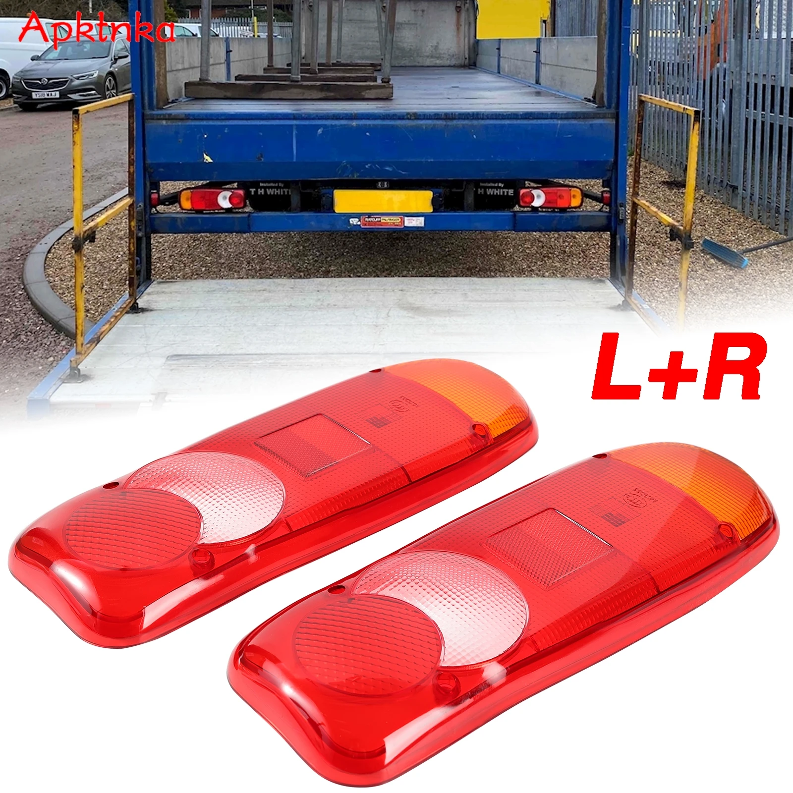 Apktnka - Juego de 2 Cubiertas para Luces Traseras de Camión, Carcasa para Luces de Reversa, Cubierta para Luces de Freno de Remolque para Camiones DAF LF45 LF55 Nissan Cabstar