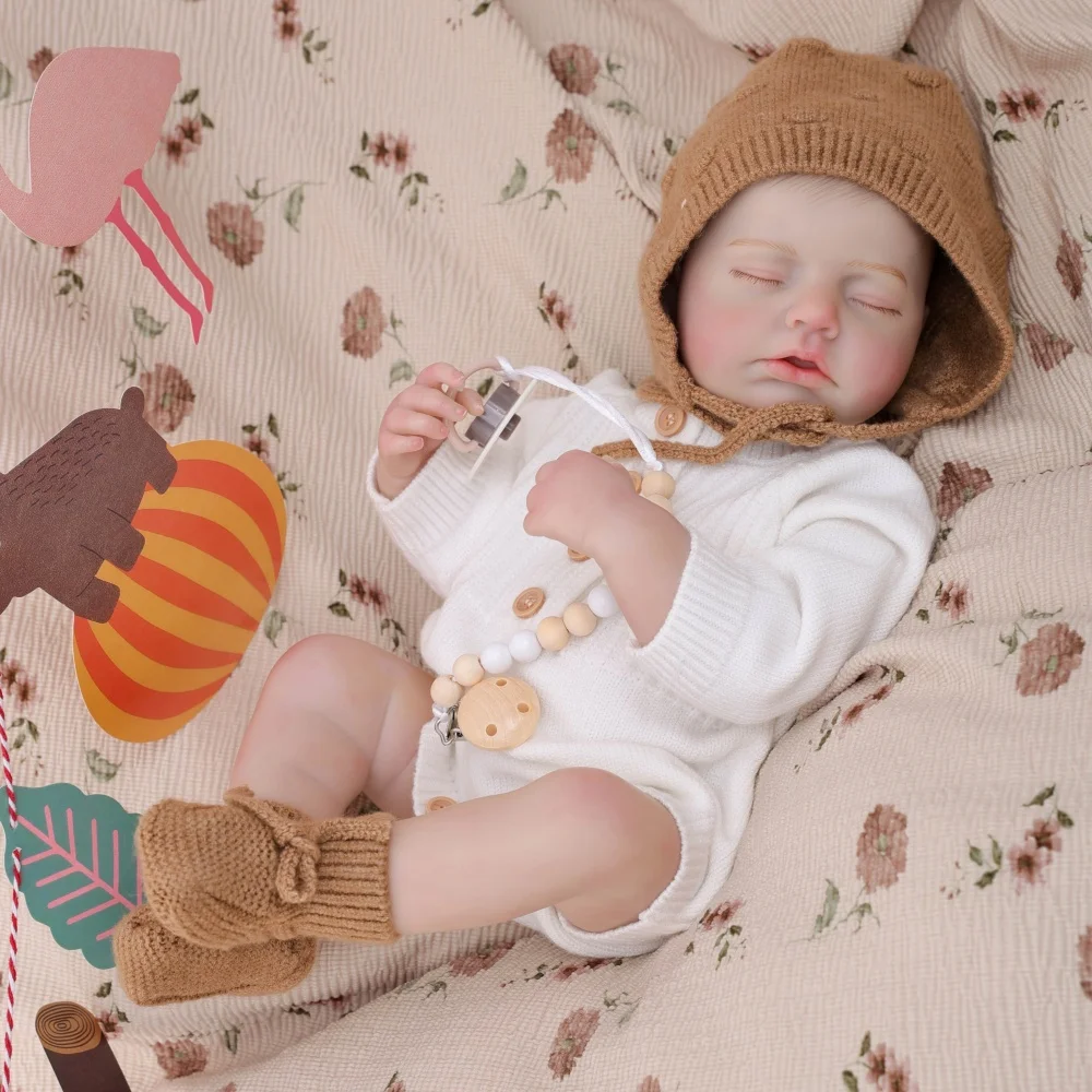 クローバレイ 20インチ オリジナルリアルなリボーンドール 全身ビニール製 リアルなビニール人形 手作り 高品質おもちゃ 子供向けクリスマスプレゼント