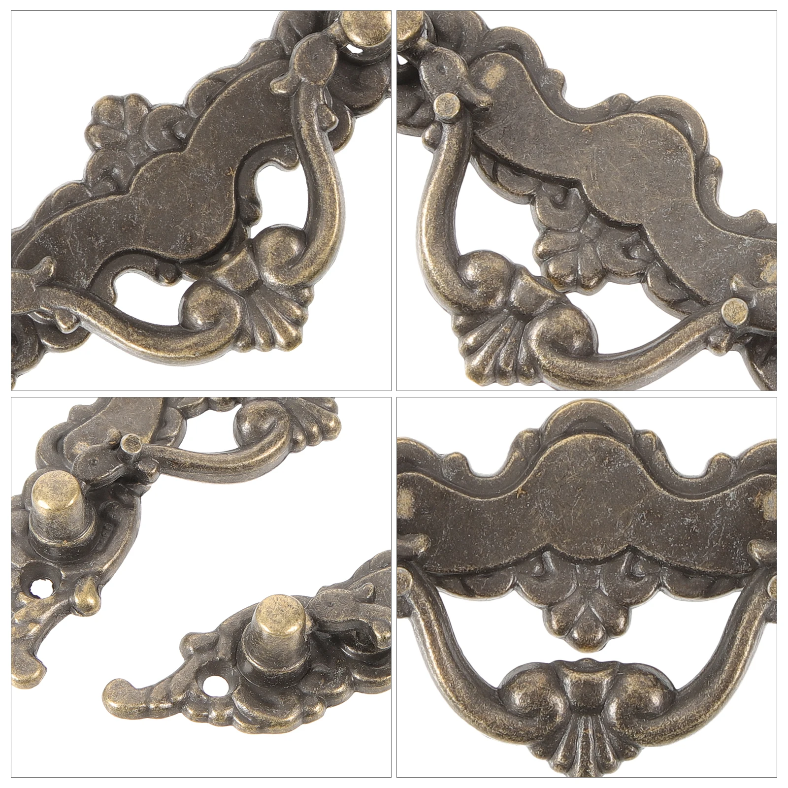 

2 Pcs Cabinet Handles Drawer Pulls Bronze Tone Hardware For Kitchen Wardrobe Door Decor Dresser niture