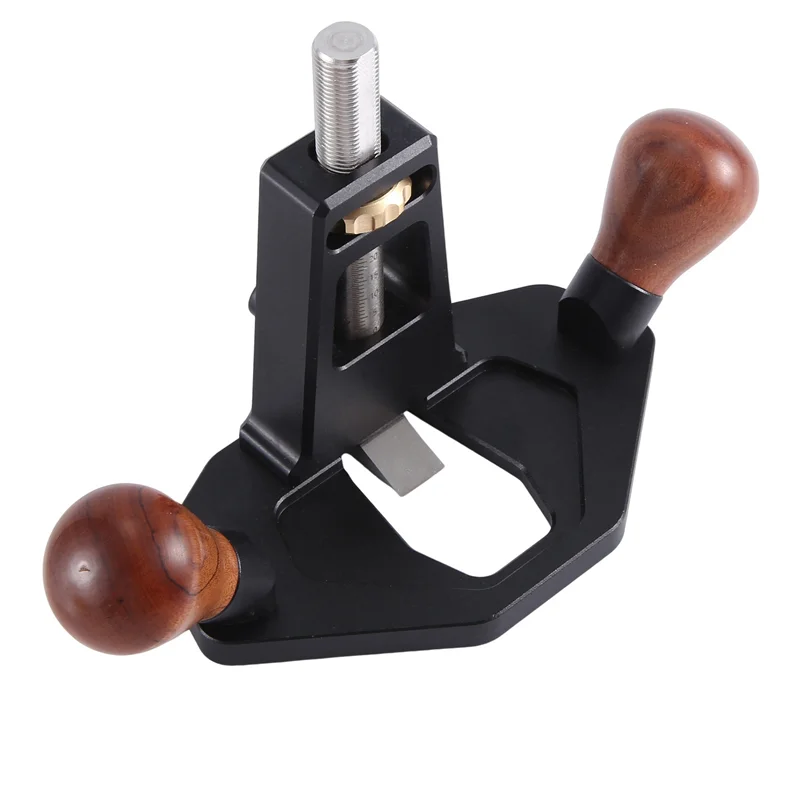 B69C Router Plane With Adjustment Knob Woodworking Handheld Bottom Cleaning Manual Slotting Edge Trimming Flat Planer Durable