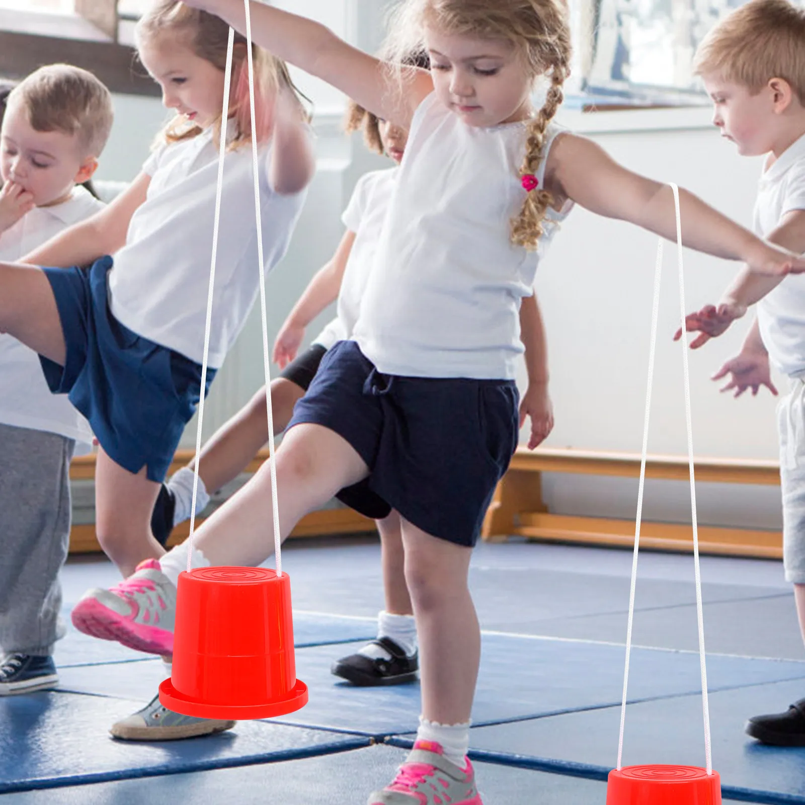 

3Pairs Kids Balance Stilts Plastic Walking Buckets for Sensory Training Fun Outdoor Indoor Play Develop Coordination Focus Motor
