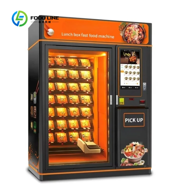 Customized Cost-effective Commercial Popcorn Machine French Fries Pizza Hot Food Full Automatic Vending Machine