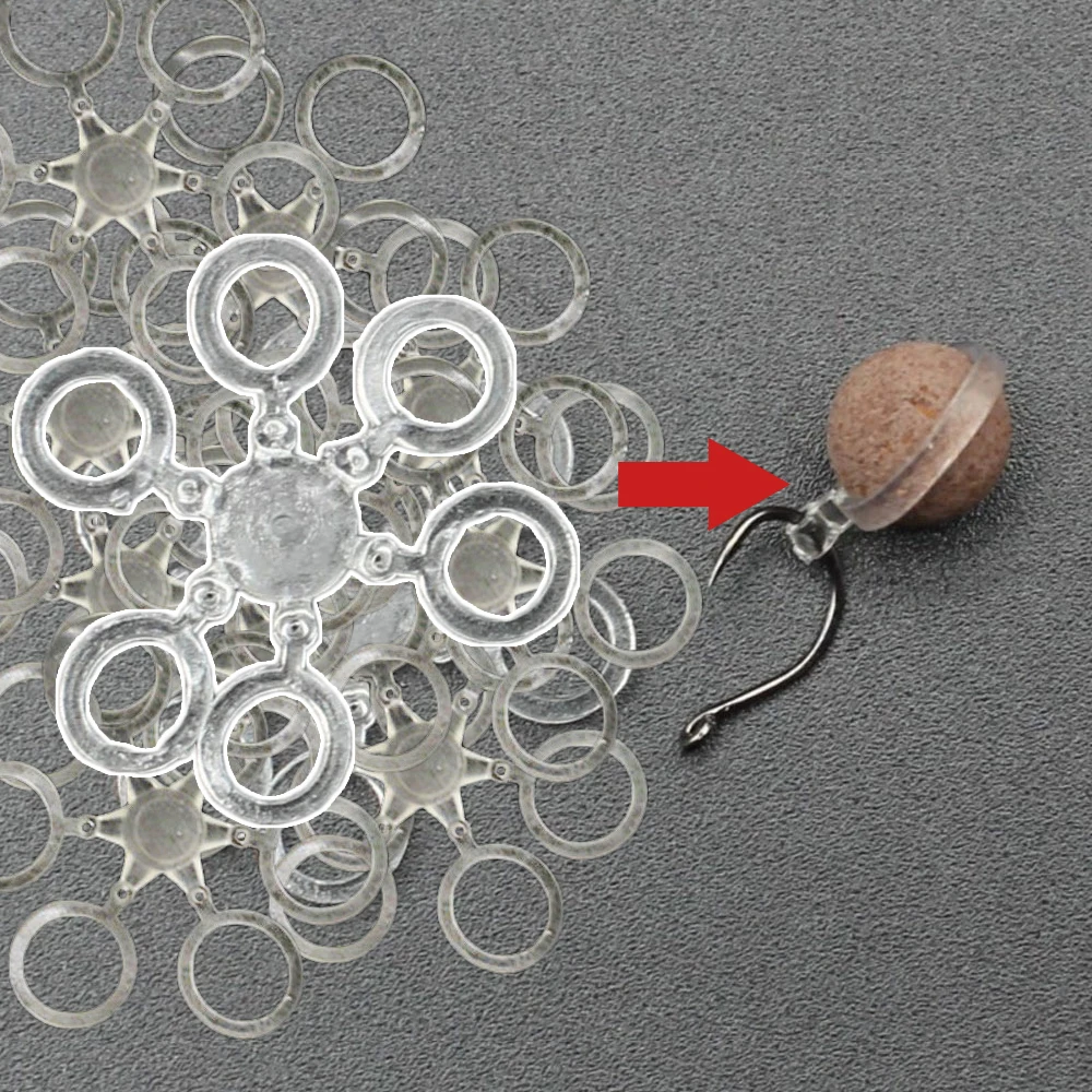 

100pcs Fishing Pellet Lure Fixed Bandage Elastic Bait Bandage Hook Boilie Lure Stops Holder Carp Fish Tackle Tool Accessories
