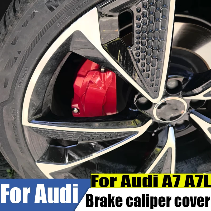 For Audi A7 A7L caliper cover aluminum brake caliper cover wheel hub brake modification car exterior color change brake parts