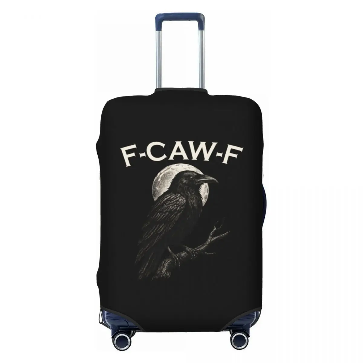

Custom F-Caw-F Raven Funny Crow Retro Gothic Travel Luggage Cover Washable Suitcase Cover Protector Fit 18-32 Inch