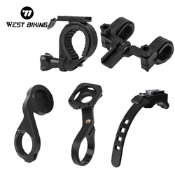 WEST BIKING-soporte para luz de bicicleta multifunción 4 en 1, montaje para ordenador, Sensor inteligente, accesorios para bicicleta