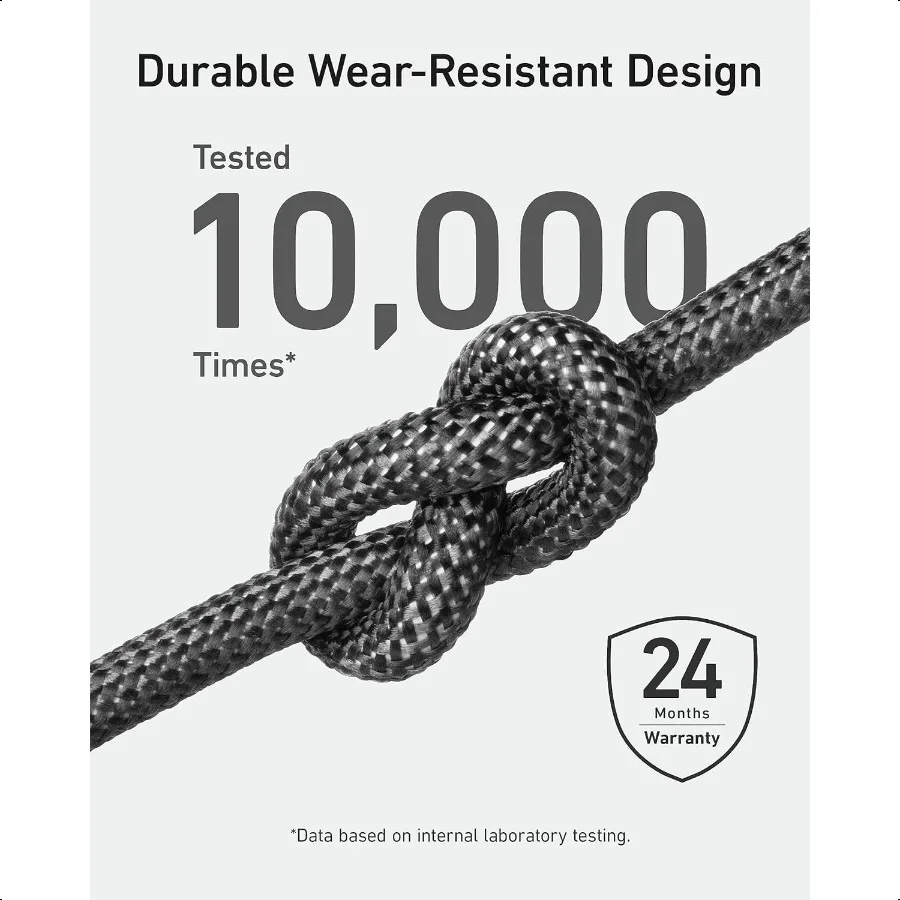 Cavo di ricarica da USB A a USB C durevole BioBriaded per Samsung Galaxy Note Series LG V30 Confezione da 2 6FT Nero