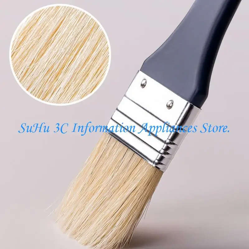  Fan Acrylic Brush Paint Brush Long Handle Painting Brush Pig Bristle Hair Paint Brushes Drawing Supplies for Students