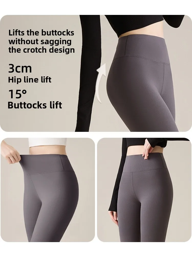 Bequeme Yogahose mit hoher Taille, Damen-Basisschicht mit Füßen, Arkskin-Hose, Bauchkontrolle, SL Fitn, lange Hose